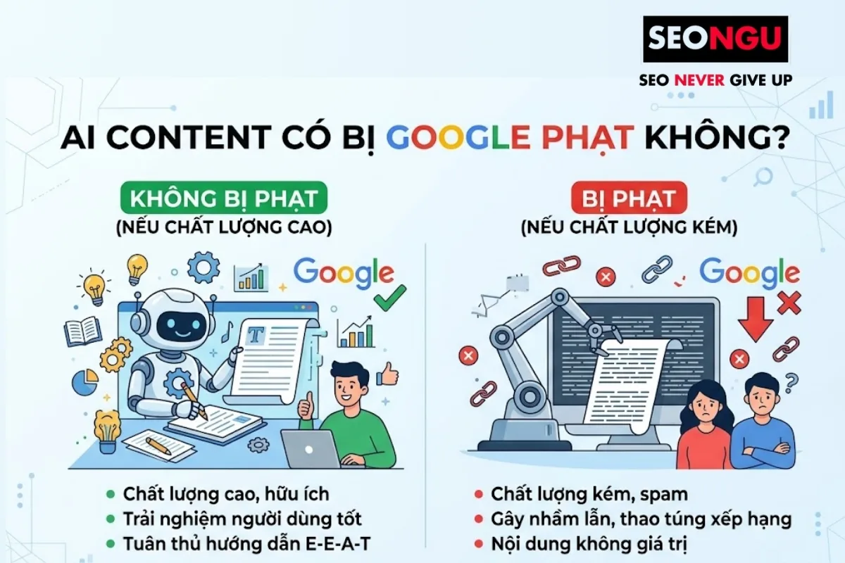 AI content có bị Google phạt không?